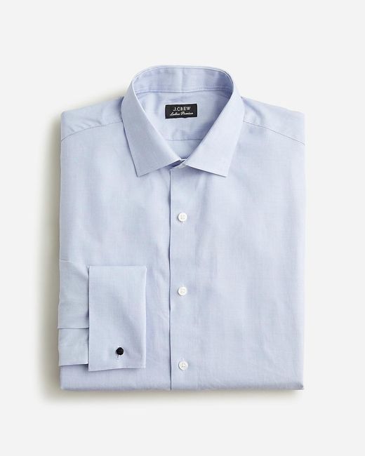 J.Crew Blue Ludlow Premium Fine Cotton Dress Shirt With French Cuffs for men