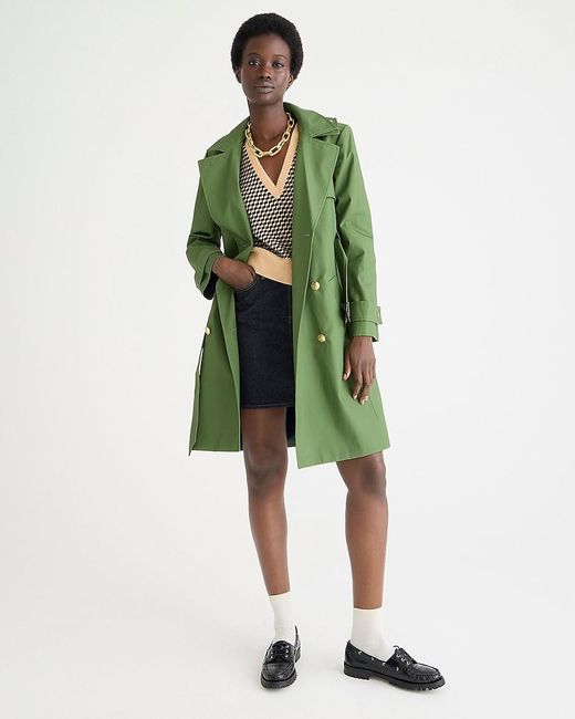J.Crew Green New Icon Trench