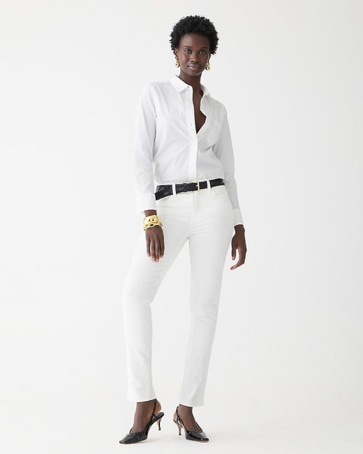 J.Crew White Petite 10" Vintage Slim-Straight Jean