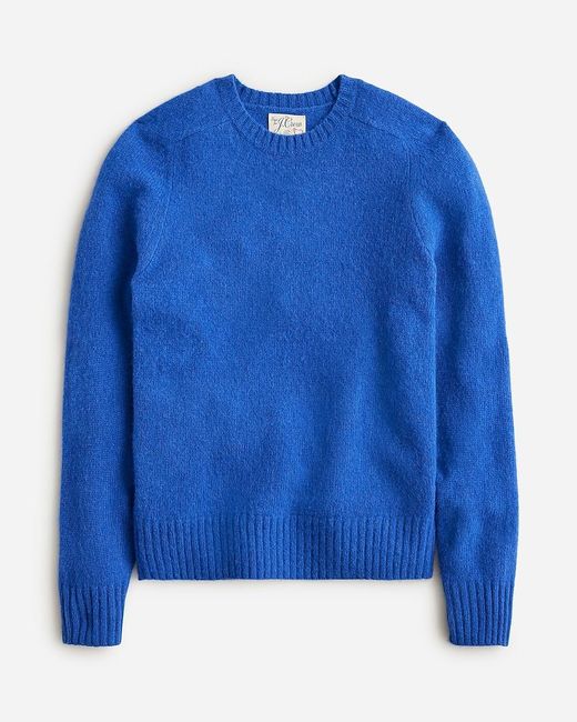 J.Crew Blue Brushed Wool Crewneck Sweater for men
