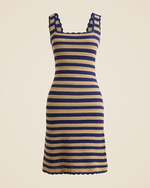 J.Crew Natural Scallop-Trim Sweater-Dress