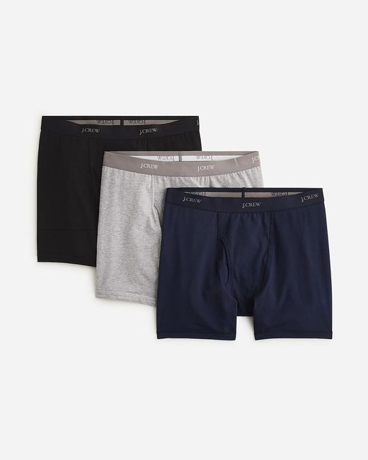 J.Crew Blue Stretch 4'' Boxer Briefs Three-Pack for men