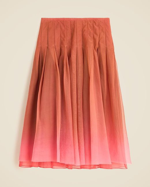 J.Crew Pink Collection Pleated Circle Skirt