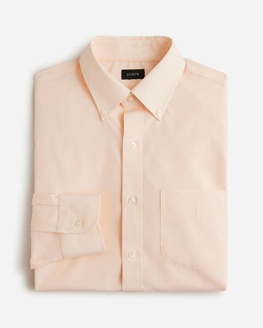 J.Crew Natural Slim Bowery Wrinkle-Free Dress Shirt With Button-Down Collar for men