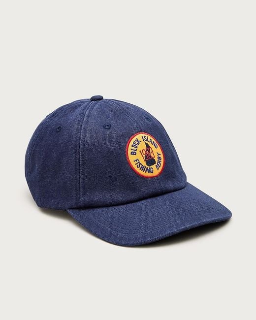 J.Crew Blue Cotton Canvas Cap With Embroidered Patch for men