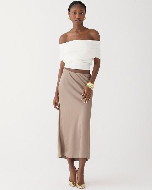 J.Crew Multicolor Gwyneth Slip Skirt In Velvet