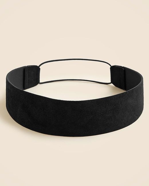 J.Crew Black Suede And Elastic Headband