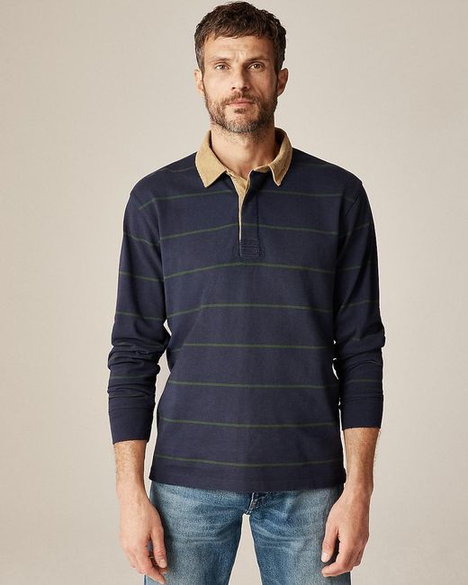 J.Crew Rugby Shirt With Corduroy Collar in Blue for Men | Lyst J.Crew Rugby Shirt With Corduroy Collar in Blue for Men | Lyst