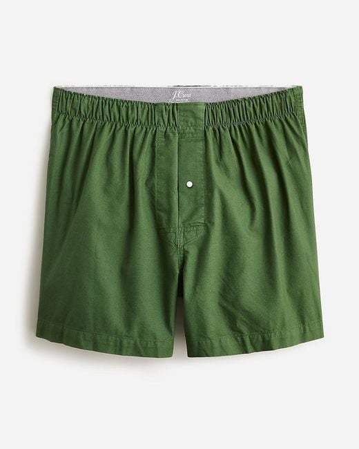 J.Crew Green Boxer Shorts for men