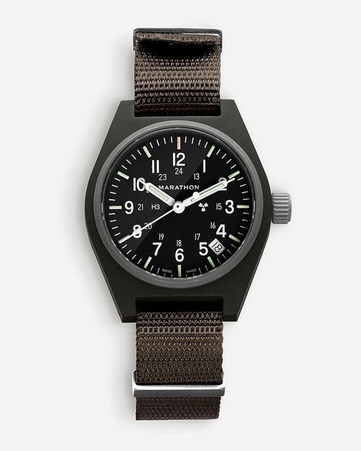 J.Crew Black Marathon Watch Company General-Purpose Quartz With Date for men