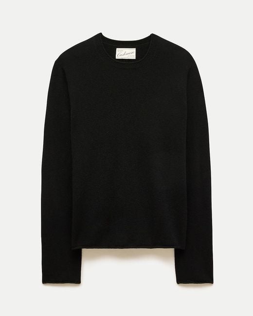 J.Crew Blue Rolled Cashmere Long-Sleeve Sweater