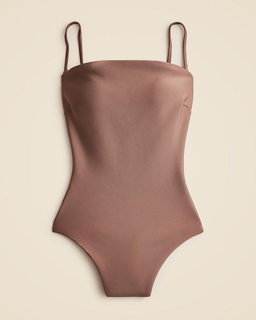 J.Crew Brown Gemma Bandeau One-Piece