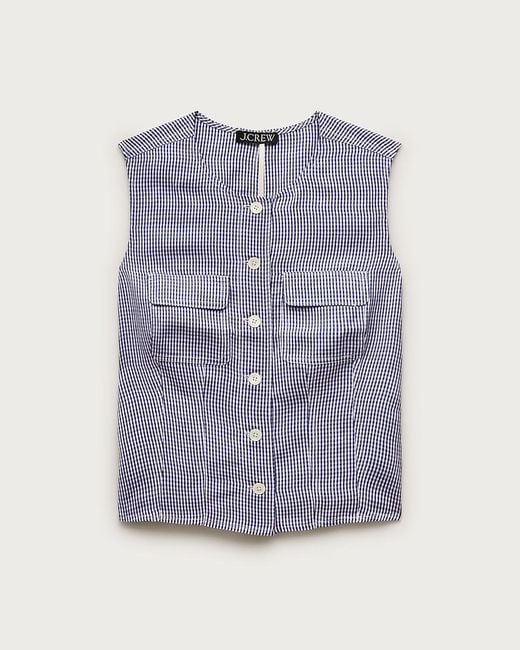 J.Crew Blue Utility Button-Up Top