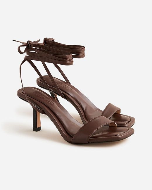 J.Crew Brown Leni Made-In-Spain Lace-Up Sandals