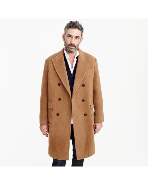 J.Crew Multicolor Double-breasted Topcoat In Camel Hair for men