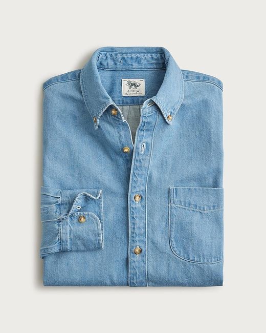 J.Crew Blue Midweight Denim Shirt for men
