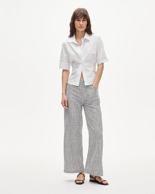 J.Crew White Petite Five-Pocket Pant