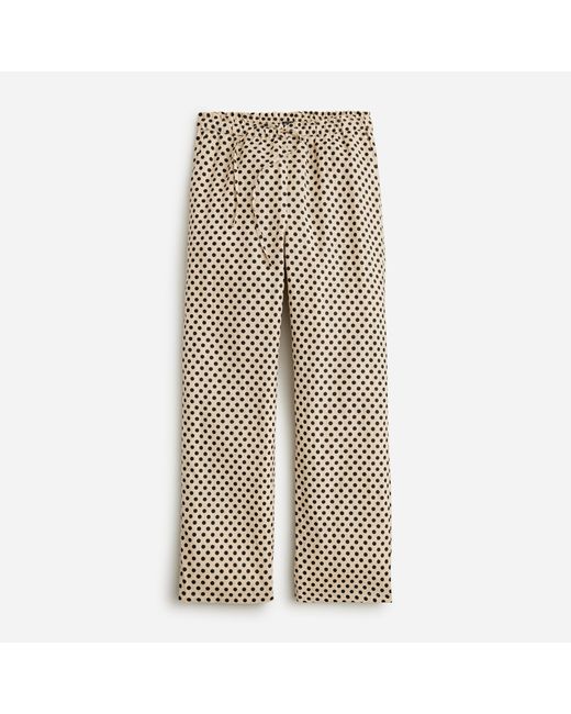 J.Crew Natural Soleil Pant In Striped Linen