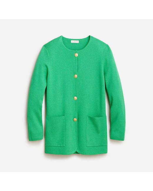 J.Crew Green Giselle Sweater-blazer