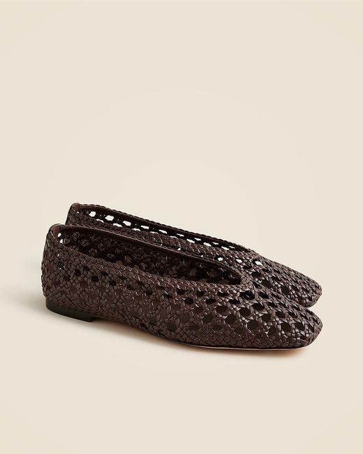 J.Crew Black Quinn Handwoven Ballet Flats