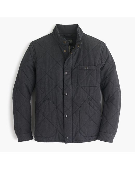 J.Crew Gray Tall Sussex Quilted Jacket for men