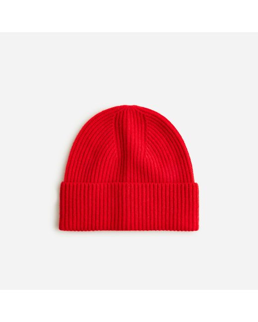J.Crew Cashmere Beanie in Red Lyst