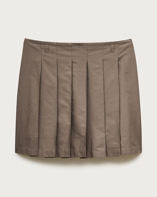 J.Crew Natural Pleated Prep Mini Skirt