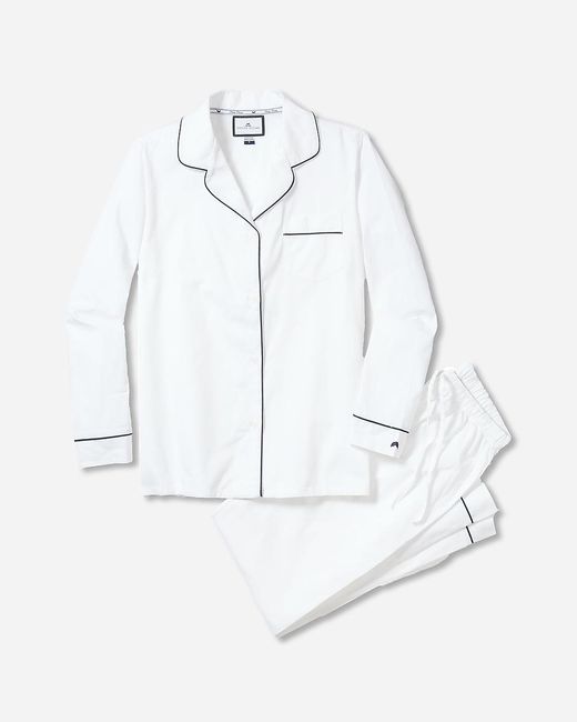 J.Crew White Petite Plume Pajama Set With Piping for men