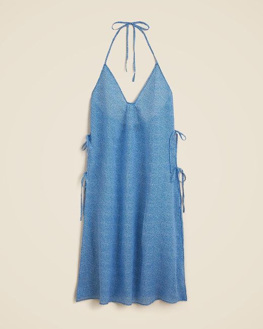 J.Crew Blue Side-Tie Midi Dress