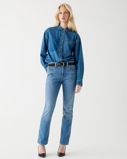 J.Crew Blue Petite Vintage Slim-Straight Jean