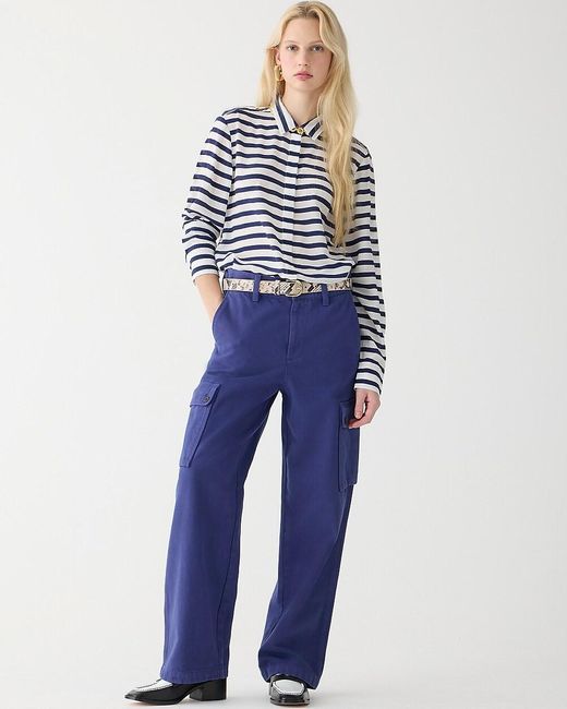 J.Crew Blue Relaxed Cargo Pant