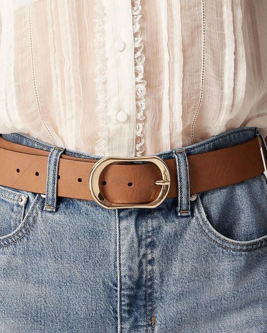 J.Crew Blue Oval Buckle Belt