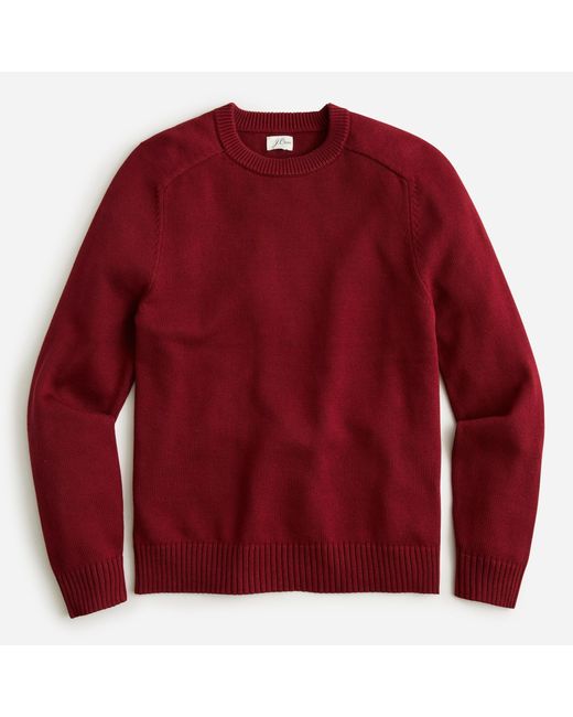 J.Crew Red Heritage Cotton Crewneck Sweater for men