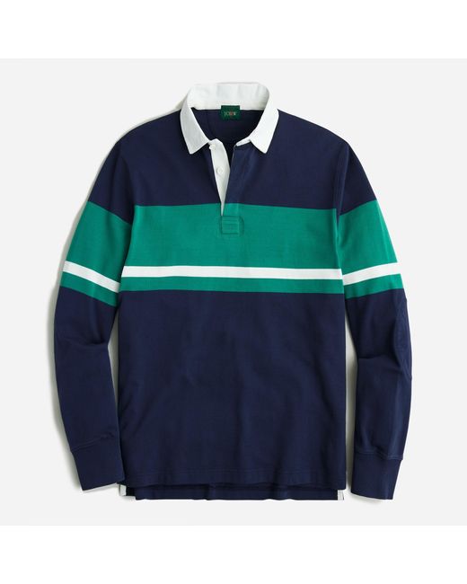 J.Crew Blue Rugby Shirt In Stripe for men