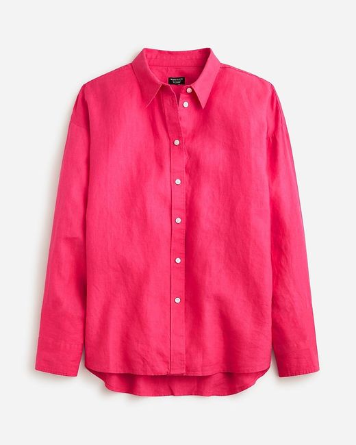 J.Crew Pink Petite Etienne Oversized Shirt