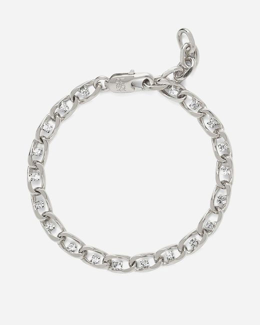 J.Crew White Lady Crystal Chain Bracelet