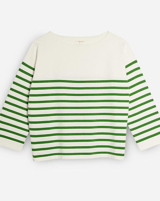 J.Crew Green Demylee New York Barid Striped Sweater