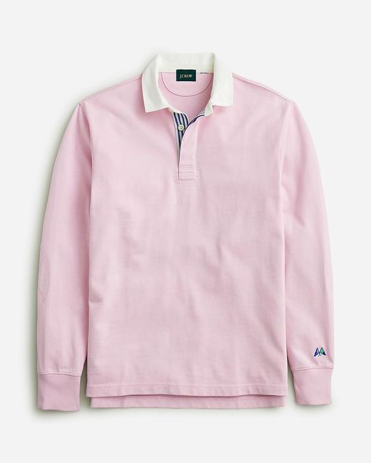 J.Crew Pink Rugby Shirt With Striped Placket for men