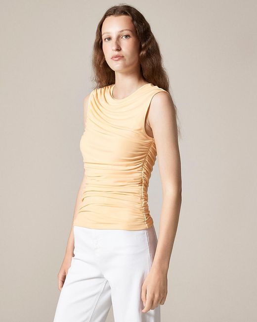 J.Crew Natural Ruched Shell Top