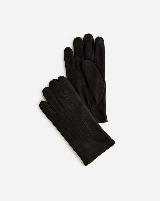 J.Crew Black Cashmere-Lined Suede Gloves for men