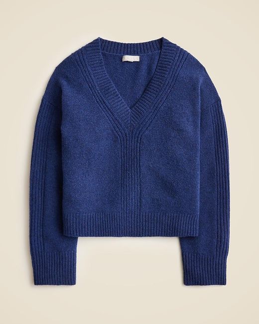 J.Crew Blue Relaxed V-Neck Sweater