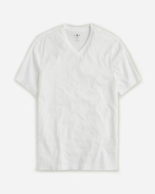 J.Crew White Tall Broken-In V-Neck T-Shirt for men