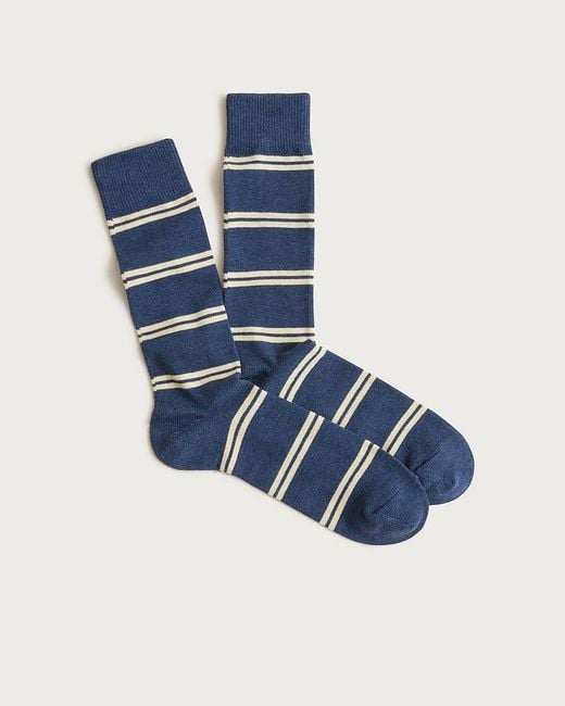 J.Crew Blue Striped Socks for men