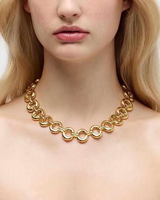 J.Crew Natural Metallic Oval-Link Necklace