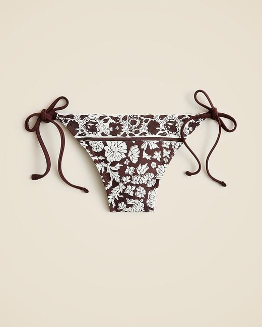 J.Crew Natural Sz Blockprints X String Bikini Bottom