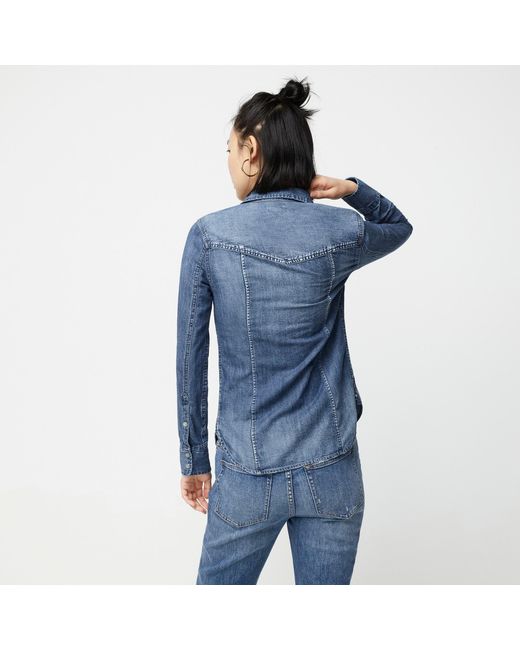 j crew western chambray shirt