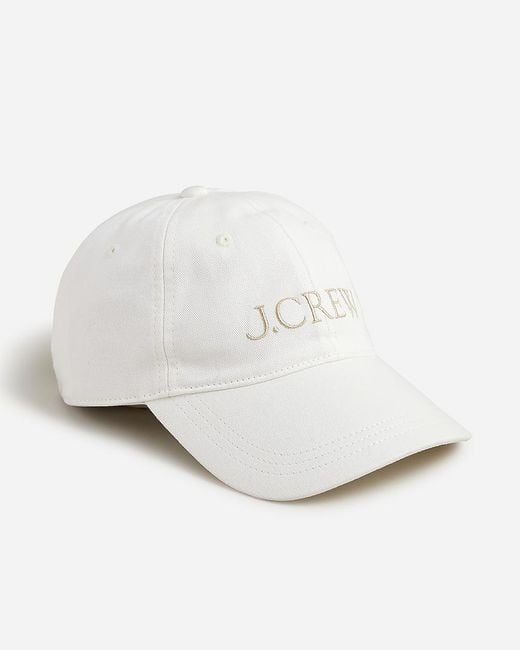 J.Crew White Baseball Hat
