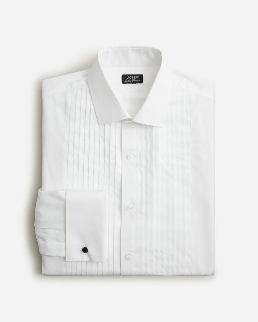 J.Crew White Ludlow Pleated-Bib Tuxedo Shirt for men