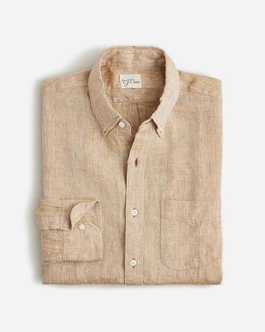 J.Crew Natural Slim Untucked Baird Mcnutt Irish Linen Shirt for men