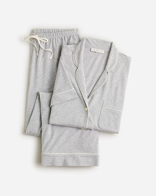 J.Crew Gray Short-Sleeve Pajama Pant Set